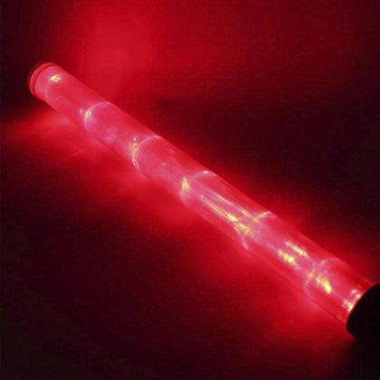 Imagem de Bastao Sinalizador Viario Kit 2 Uni Apito LED Pilha Sinalizador Transito Emergencia Obra Frentista Guarda Manobrista