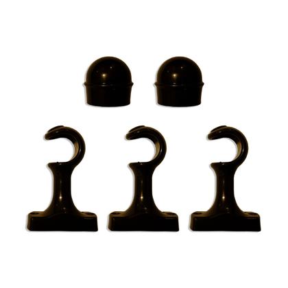 Imagem de Bastão Varal para Cortina Varão Grosso 3.00m Kit Com Suporte
