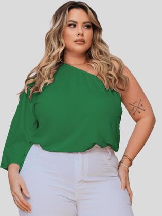 Imagem de Bata Feminina Plus Size Blusa Com Elástico Ajustável Mula Manca Cropped Soltinha