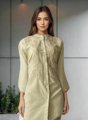 Imagem de Bata Indiana Boho Feminina Bordada Algodão PK-2417