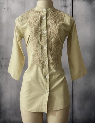 Imagem de Bata Indiana Boho Feminina Bordada Algodão PK-2417