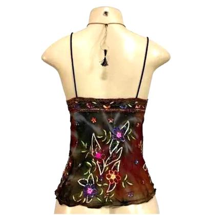 Imagem de Bata Indiana De Festa, Em Crepe Georgette, Alça, Em Pedraria