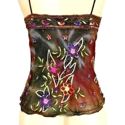 Imagem de Bata Indiana De Festa, Em Crepe Georgette, Alça, Em Pedraria