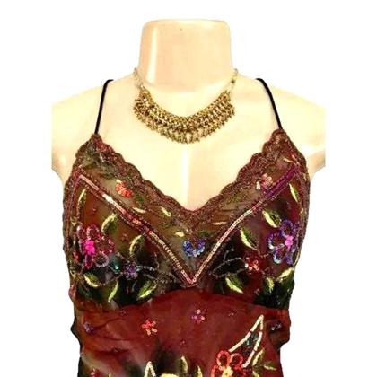 Imagem de Bata Indiana De Festa, Em Crepe Georgette, Alça, Em Pedraria