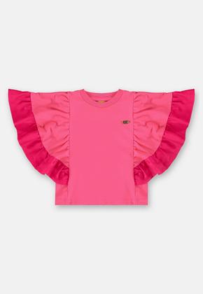 Imagem de Bata Infantil para Menina em Tricoline e Meia Malha Up Baby