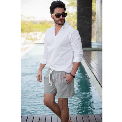 Imagem de Bata Teodoro ML Masculina Algodão Santorini Casual Conforto