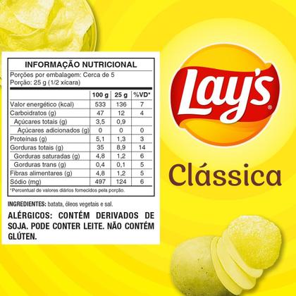 Imagem de Batata Frita Lisa Classica Oleo E Sal 115g Lay's