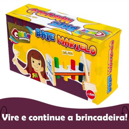 Imagem de Bate martelo brinquedo educativo madeira carlu