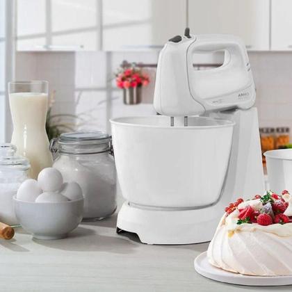 Imagem de Batedeira Arno Mini Chef HM10 185W 4 Velocidades 2 Tigelas 4L Branco 220V