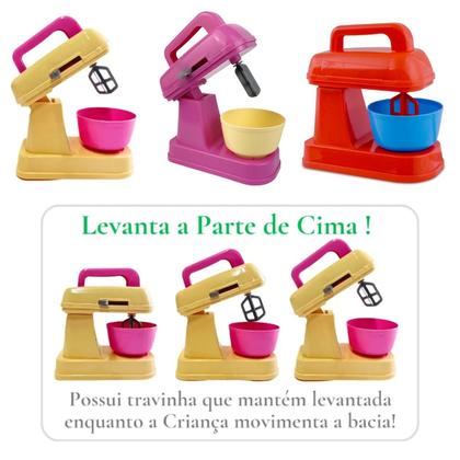 Imagem de Batedeira Brinquedo Infantil Cozinha Criança Gira Mistura