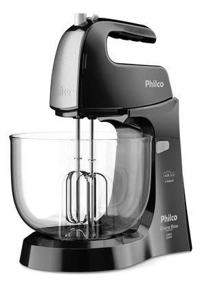 Imagem de Batedeira Crome Base Cristal Duo Turbo PHI-CROMEBASE-D-P 550W Preta Philco