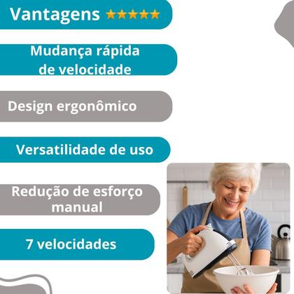 Imagem de Batedeira Elétrica Compacta Ideal Para Receitas 220V