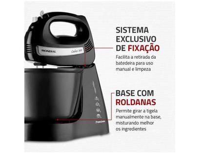 Imagem de Batedeira Mondial Preta 500W Premium
