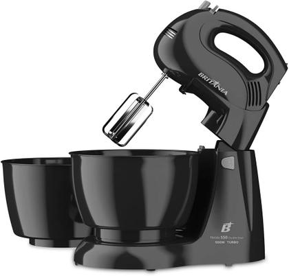 Imagem de Batedeira Pérola 550 Turbo Double Bowl Preta 500W Britânia