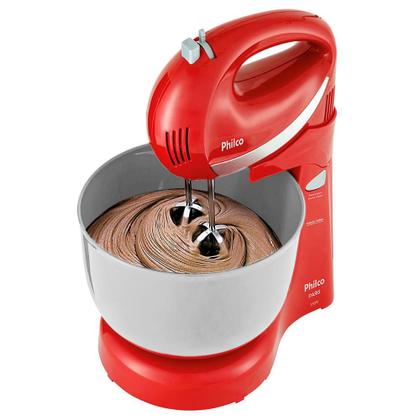 Imagem de Batedeira Philco Paris 4 velocidades e Botão Turbo 350W Vermelha - 220V