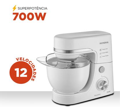 Imagem de Batedeira Planetária 700w BP-03-W Branca Mondial Cor Branco Frequência 60