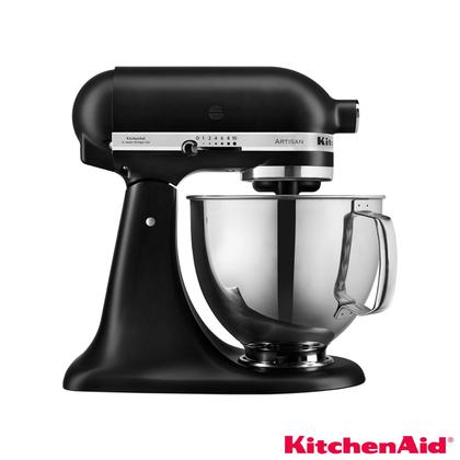 Imagem de Batedeira Planetária Artisan KitchenAid Stand Mixer com 10 Velocidades e 03 Batedores Black Matte