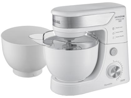Batedeira Planetária Mondial Branco e Inox 700W