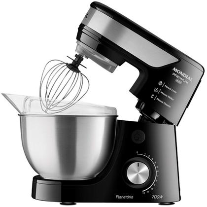 Imagem de Batedeira Planetaria Mondial Premium Inox BP-02P-B-Ti - 700W - 4.5L - Inox - 220V - Preto