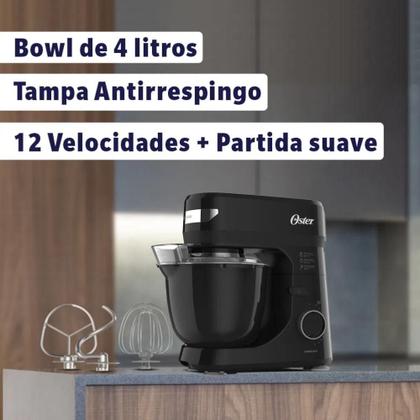 Imagem de Batedeira Planetária Oster Black III 850W OBAT640