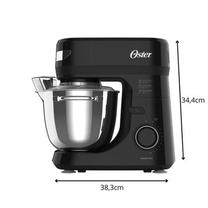 Imagem de Batedeira Planetária Oster OBAT641 Bowl Inox Capacidade 4L 850W 12 Velocidades + Partida Suave