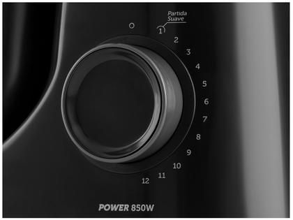 Imagem de Batedeira Planetária Oster Preta 850W 12 Velocidades Tigela Inox 4L OBAT641