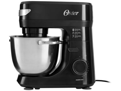 Imagem de Batedeira Planetária Oster Preta 850W 12 Velocidades Tigela Inox 4L OBAT641