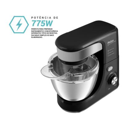 Imagem de Batedeira Planetária Philco 775W 3 Batedores Preta PBP770PI