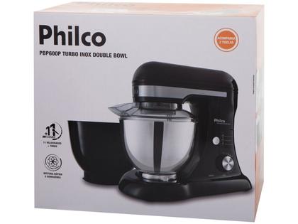 Imagem de Batedeira Planetária Philco PBP600P Turbo Inox Double Bowl 600W 110V