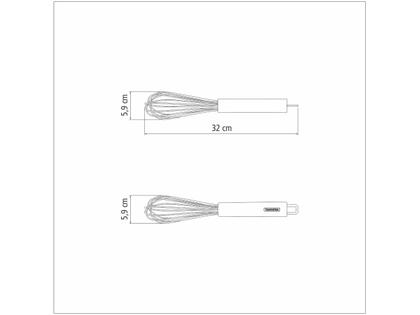Imagem de Batedor/Fuê Ovos e Massa Inox 32cm Tramontina - Marffim 63809530