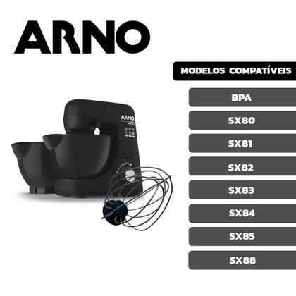 Imagem de Batedor Globo Leve Aço Batedeira Planetária Arno Deluxe SX81 SuperChef BPA