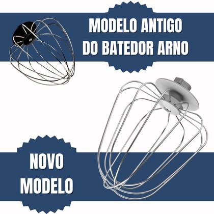 Imagem de Batedor Globo Leve Original Arno Planetária Massas Claras Neve SX87 SuperChef