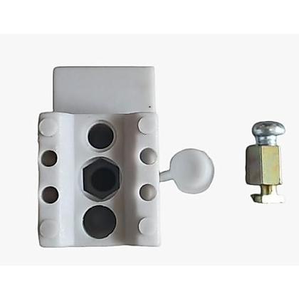 Imagem de Batedor Inferior para Box de Vidro em Nylon com Parafuso e Pitão  Limitador de Porta de Box