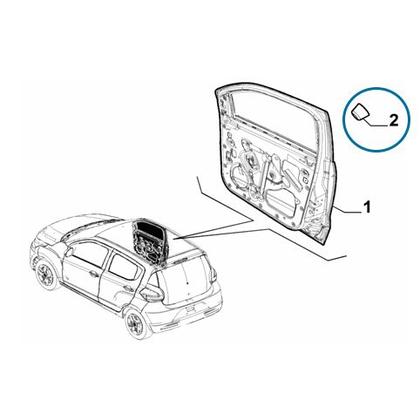 Imagem de Batente Porta Dianteira Fiat Mobi 2017 2018 19 2020 Original