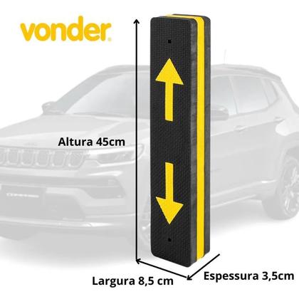 Imagem de Batente Protetor Parachoque VONDER Garagem Estacionamento Parede Universal Não Risca