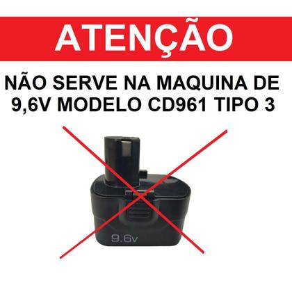 Imagem de Bateria 12v P/parafusadeira Black Decker Cd121 Tipo 3