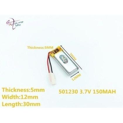 Imagem de Bateria  150 Mah  3.7v  Com 2 Fios 5mm X 12mm X 30mm