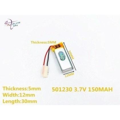 Imagem de Bateria  150 Mah  3.7v  Com 2 Fios 5mm X 12mm X 30mm