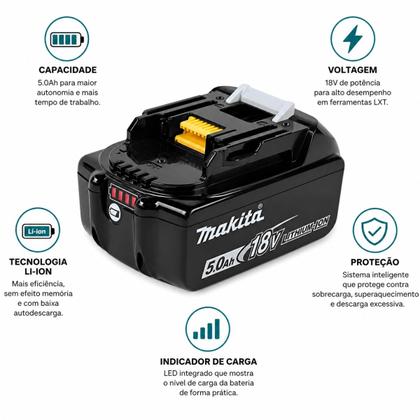 Imagem de Bateria 18v ions de litio 5,0h bl1850b 197280-8 makita