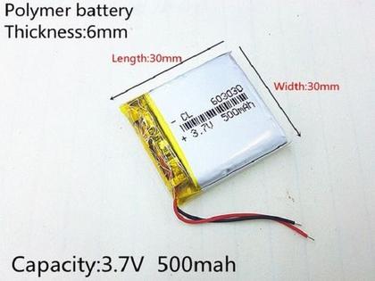 Imagem de Bateria 2 Fios 3,7v 500mah Fone Tune 500bt 6 X 30 X 30mm