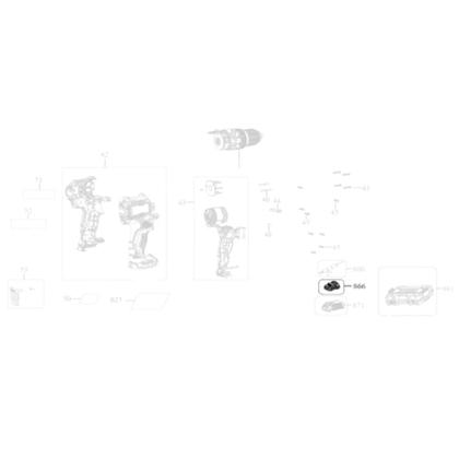 Imagem de Bateria 2Ah 12V DCB122-B3 Compatível com Chave de Impacto DeWalt DCF902B-B3