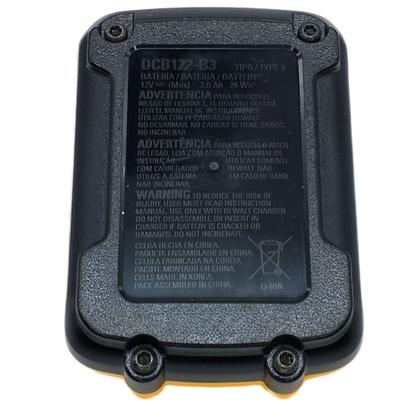 Imagem de Bateria 2Ah 12V DCB122-B3 Compatível com Chave de Impacto DeWalt DCF902B-B3