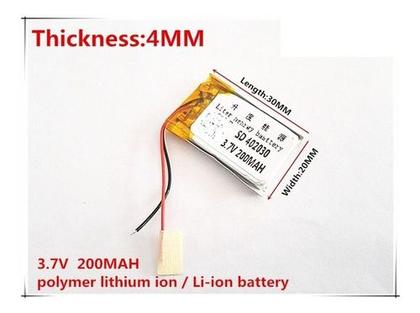 Imagem de Bateria 3,7v 200mah Polímero Lítio Li-po Recarregável 402