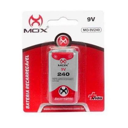 Imagem de Bateria 9 Volts Recarregável 240mAh Mox Premium