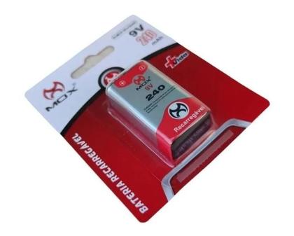 Imagem de Bateria 9v Recarregável 240mah Ni-mh Potente E Durável Mox