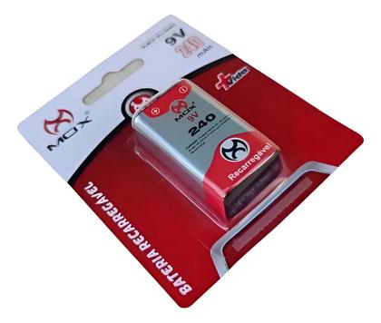 Imagem de Bateria 9v Recarregável 240mah Ni-mh Potente E Durável Mox