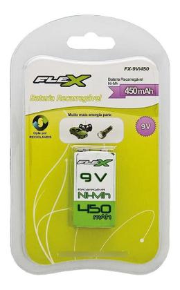 Imagem de Bateria 9V Recarregavel Flex Fx-9v/45b1 9v 450 mah