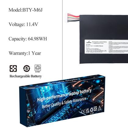 Imagem de Bateria A AMANDA BTY-M6J 11,4V 64,98Wh para MSI GS63