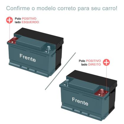 Imagem de Bateria Automotiva Moura 60a Inteligente 60GD Polo Direito - Baterias moura