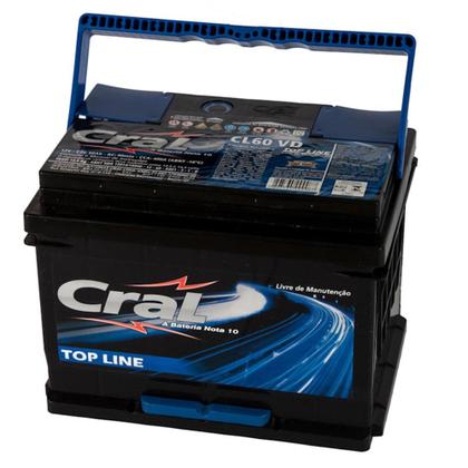 Imagem de Bateria Automotiva Selada Cral Top Line 60A Polo Positivo Direito